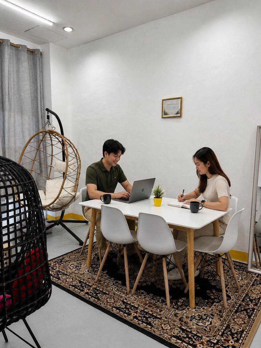 FocusLab coworking space in Talisay City, Cebu - shared workspace view