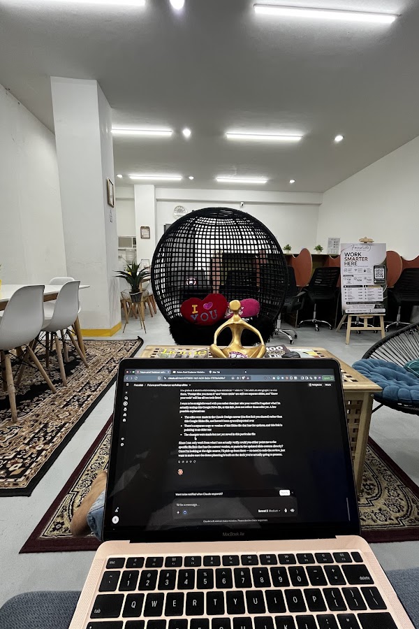 FocusLab coworking space lounge area, photo from a Google review by Sheila G.